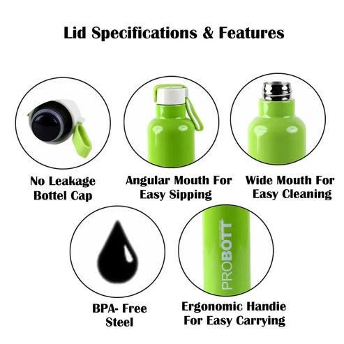 Probott Bang Thermoses Vacuum Insulated Flask Sports Bottle 600ml