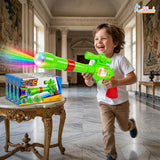Kriiddaank Strike Gun Toy - Kids Safe Soft Bullet Blaster with Foam Bullets, Sound & Projection Lights