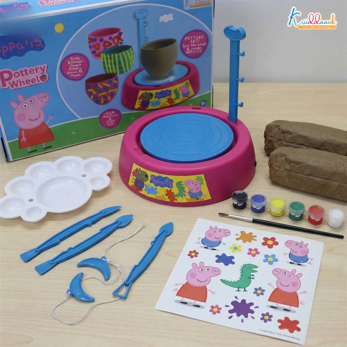 Kriiddaank Hasbro Peppa Pig Theme Pottery Wheel Kit