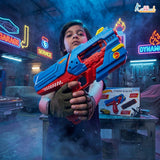 kriiddaank Hot Wheels Dynamo Blaster Toy Gun with 22 Soft Foam Bullets & 12-Dart Cartridge, Long Range Action
