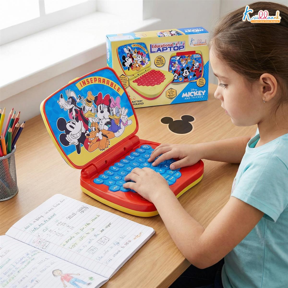 Kriiddaank Disney Mickey Mouse Educational Laptop Toy for Kids