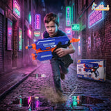 Kriiddaank AK-47 Style Toy Rifle - Realistic Battery Operated Soft Bullet Blaster with Lights, Sound & Bayonet