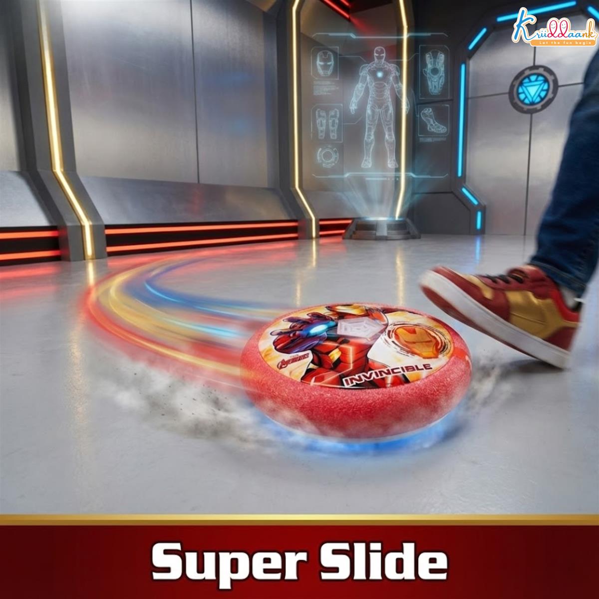 Kriiddaank Iron Man Theme Hover Football for Kids