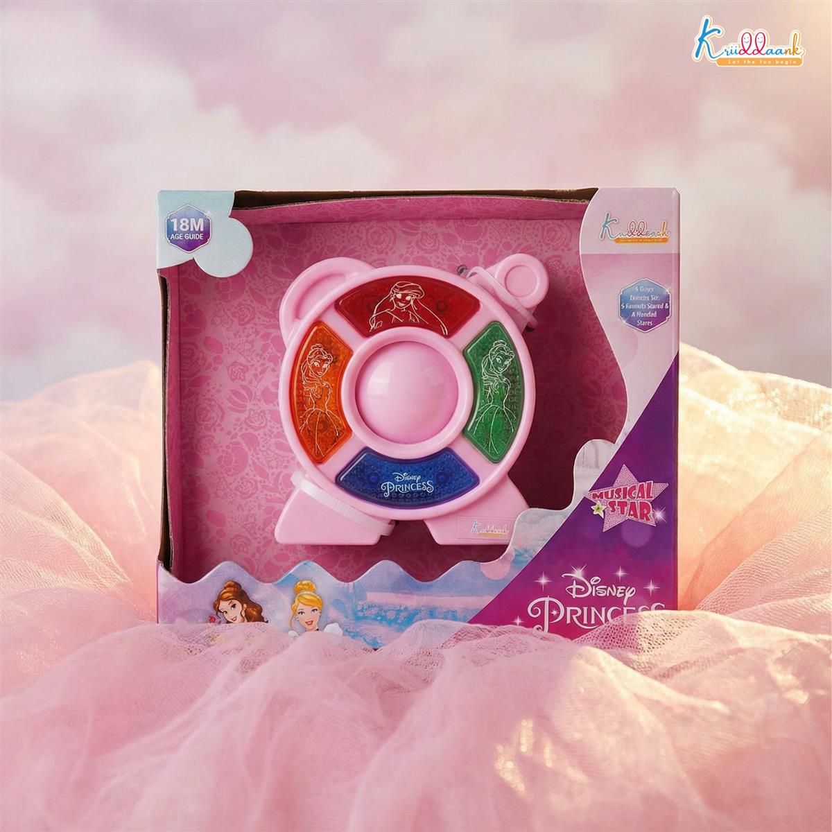 Kriiddaank Princess Theme Music Star - Fairy Tale Audio Device & Star Royal LED Speaker for Kids