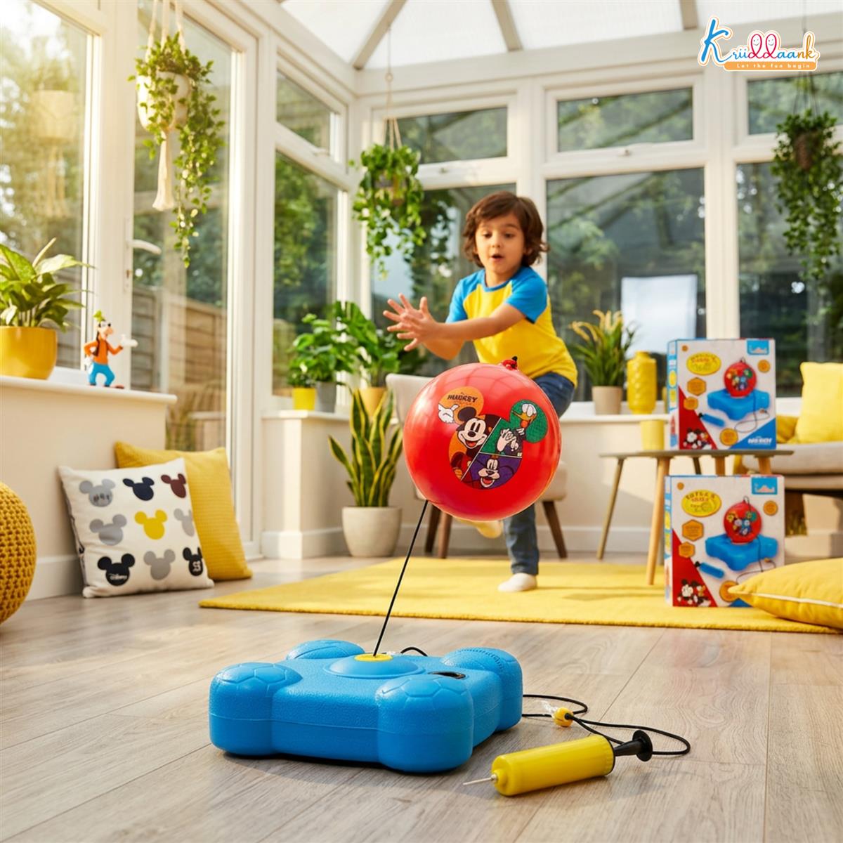Kriiddaank Disney Mickey Reflex Soccer Ball Set for Kids