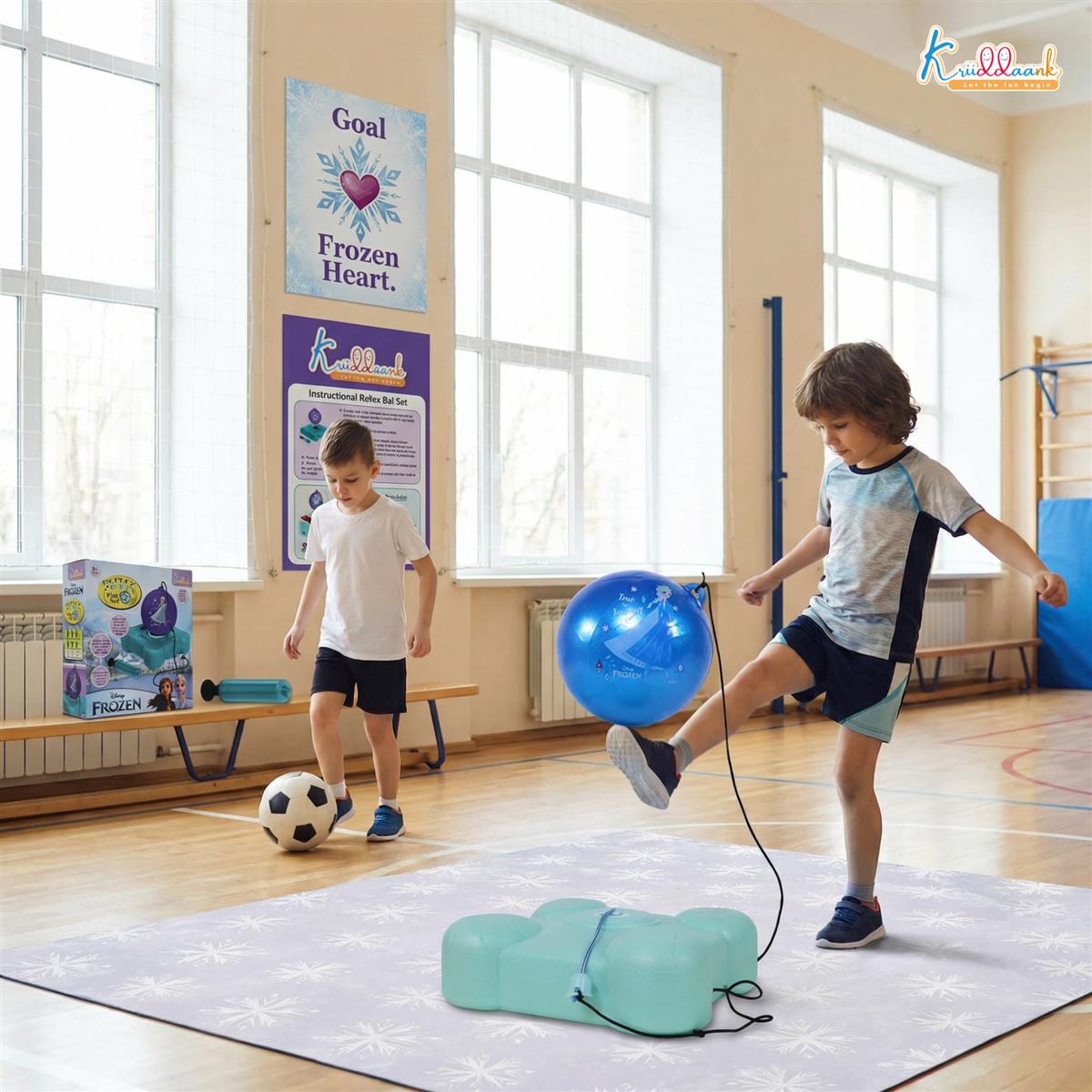 kriiddaank Disney Frozen Reflex Soccer Ball Training Kit for Kids