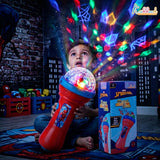 Kriiddaank Spiderman Musical Karaoke Microphone for Kids with Rotating Disco Lights & Projector