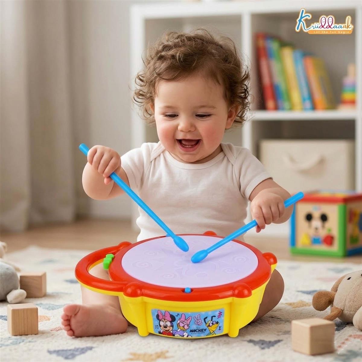Kriiddaank Disney Mickey Mouse Flash Drum Musical Toy for Kids