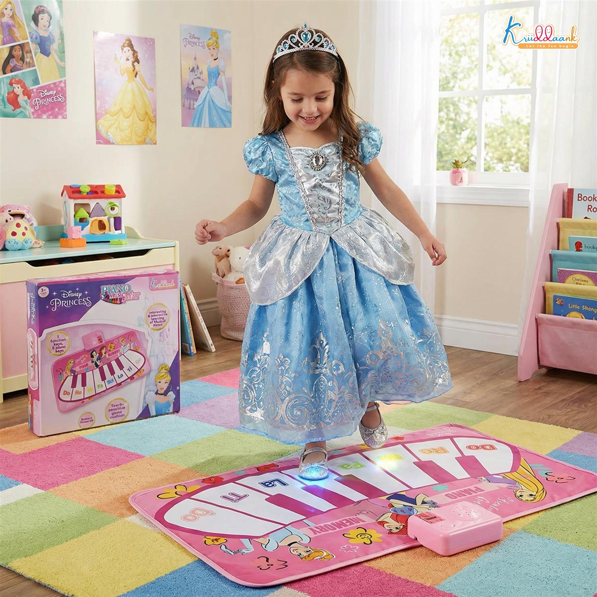 Kriiddaank Disney Princess Portable Piano Music Mat for Kids