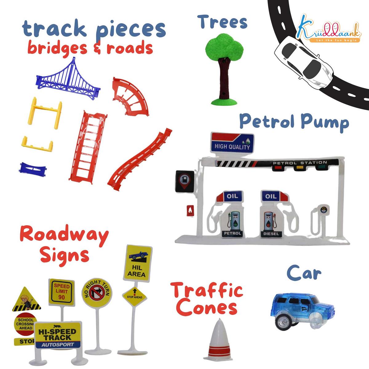 Kriiddaank Disney Theme Cars Mini Track Set