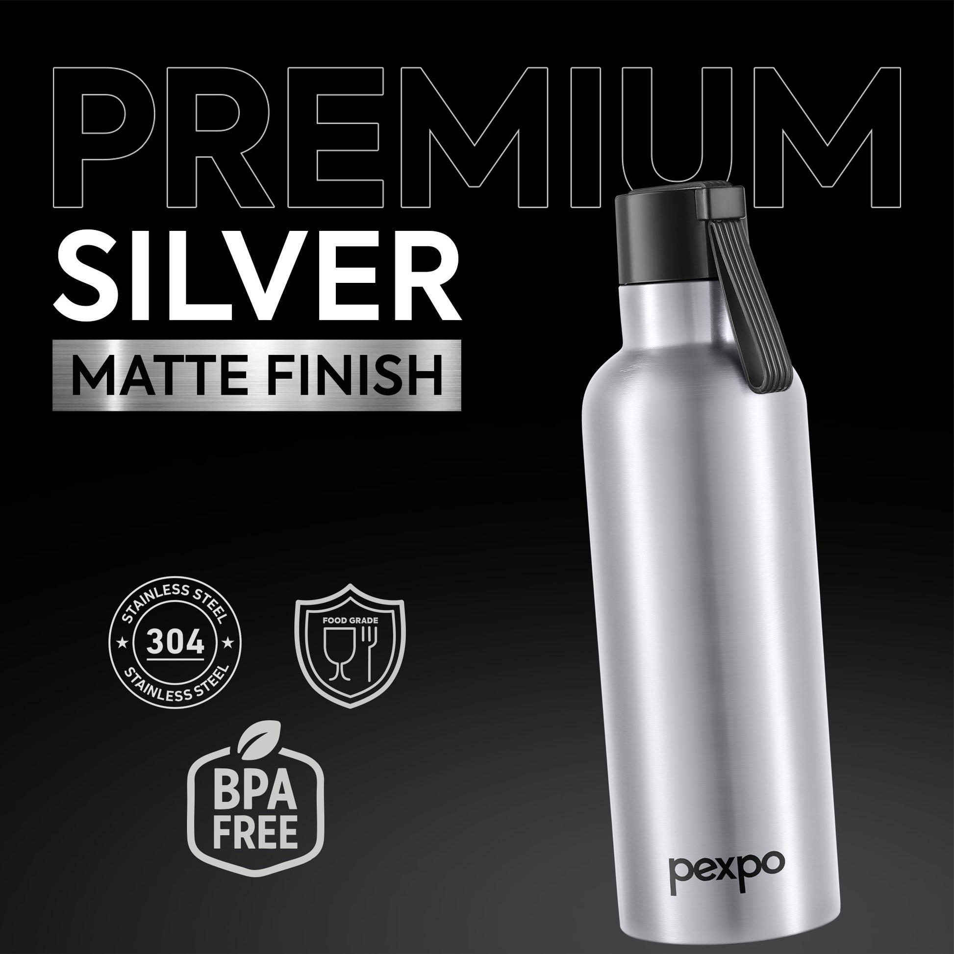 Pexpo Oslo Thermo Steel Bottle | Tri-Ply Vacuum Insulated Hot & Cold Flask | For Daily Use
