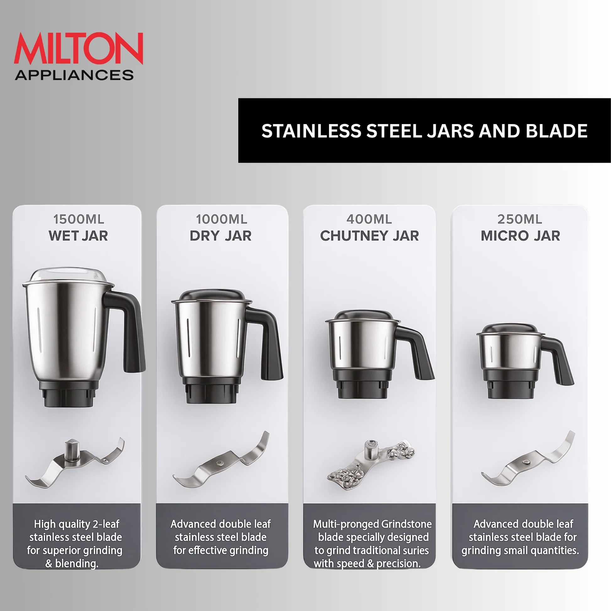 Milton Spire Mixer Grinder Red 3Jar