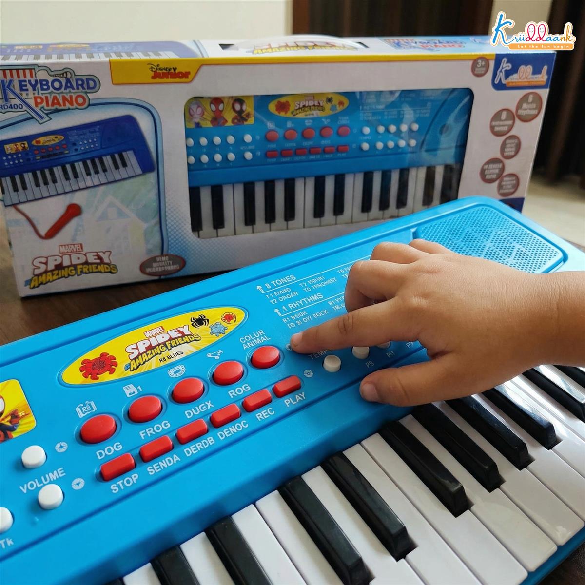 Kriiddaank Spiderman Keyboard Piano for Kids - 37 Keys