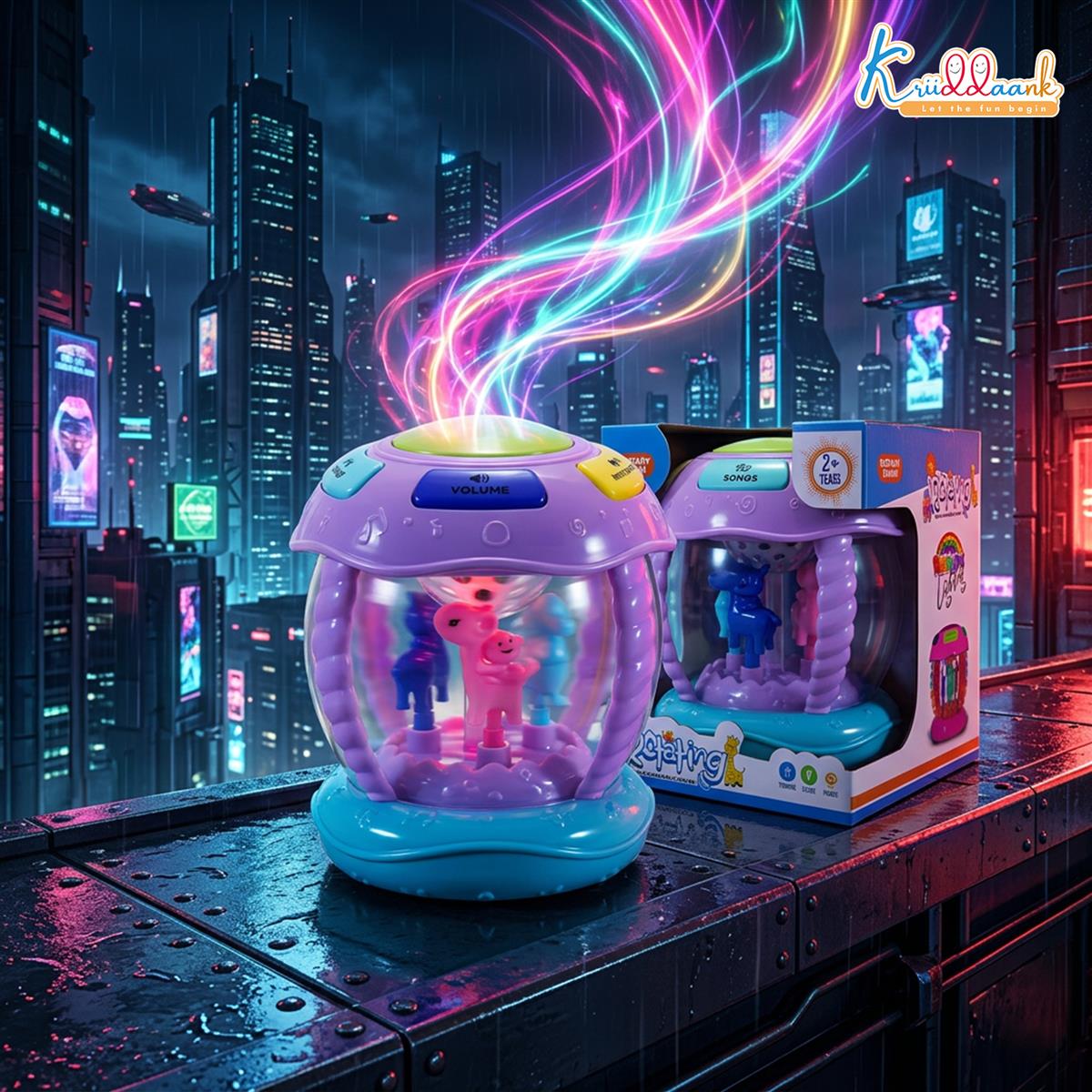 Kriiddaank Rotating Drum Musical Toy for Kids 3+ Years