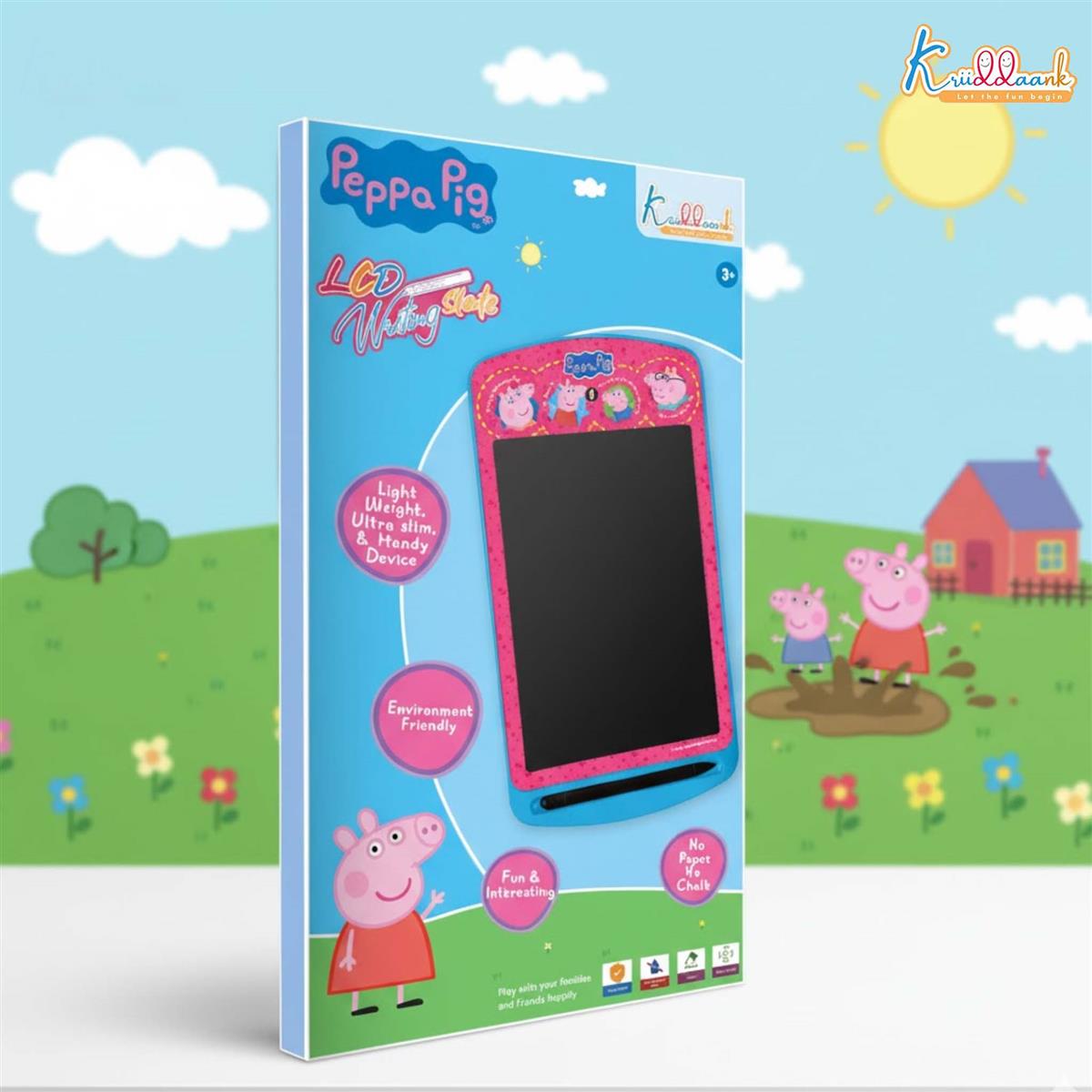 Kriiddaank Peppa Pig 10.5 Inch LCD Writing Tablet & Drawing Pad for Kids