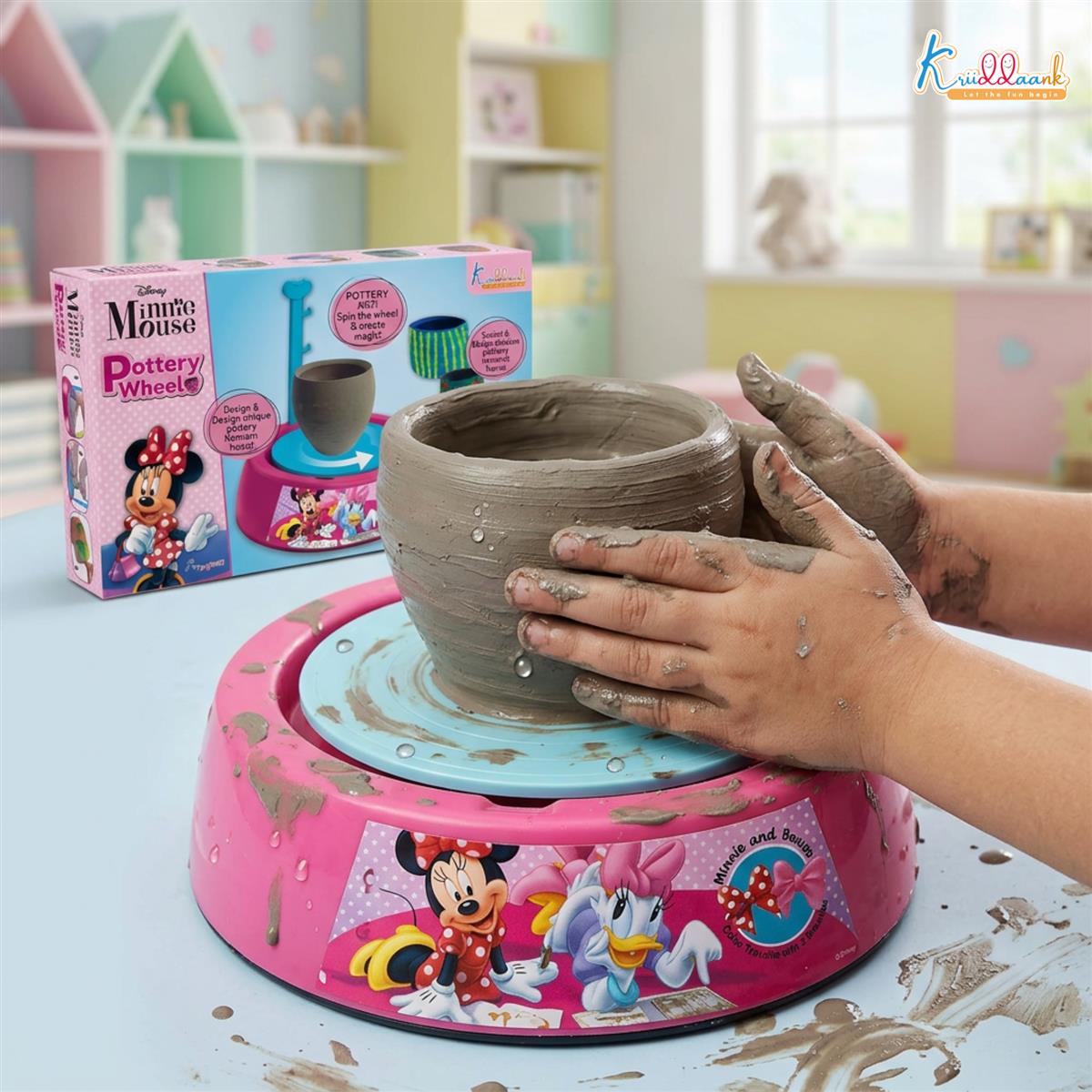 Kriiddaank Minnie Pottery Wheel Modeling Set for Kids