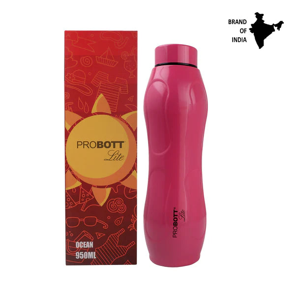 Probott Lite Ocean Stainless Steel Water Bottle Pink 950ml