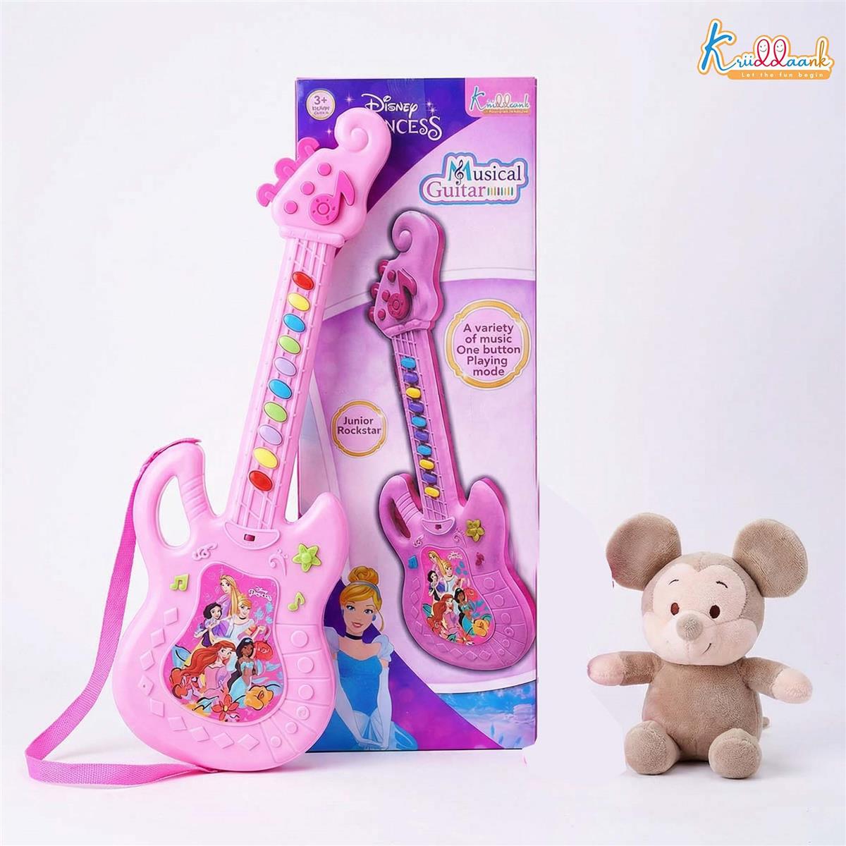 Kriiddaank Disney Princess Musical Guitar for Toddlers - Sing Pink