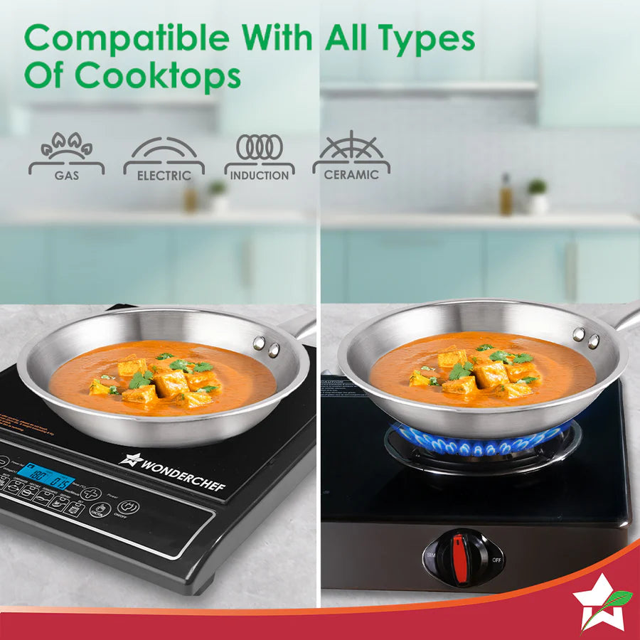 Wonderchef Stella Triply Stainless Steel Cookware Set | 3 Pcs. 22m