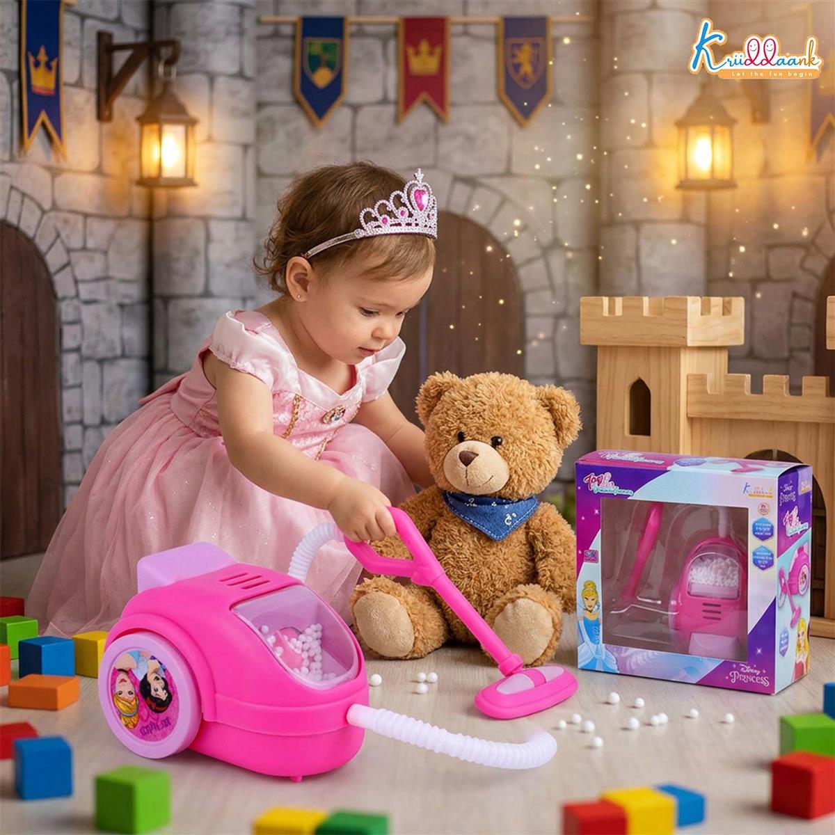 Kriiddaank Disney Princess Toy Vacuum Cleaner for Kids