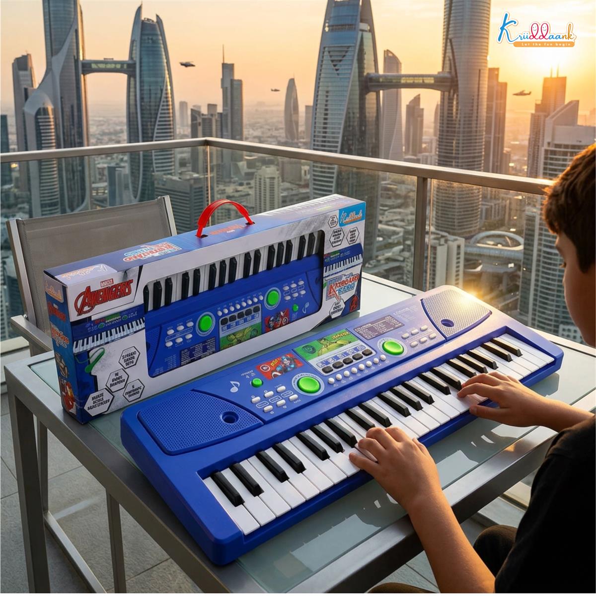 Kriiddaank Marvel Avengers Keyboard Piano for Kids - 50 Keys