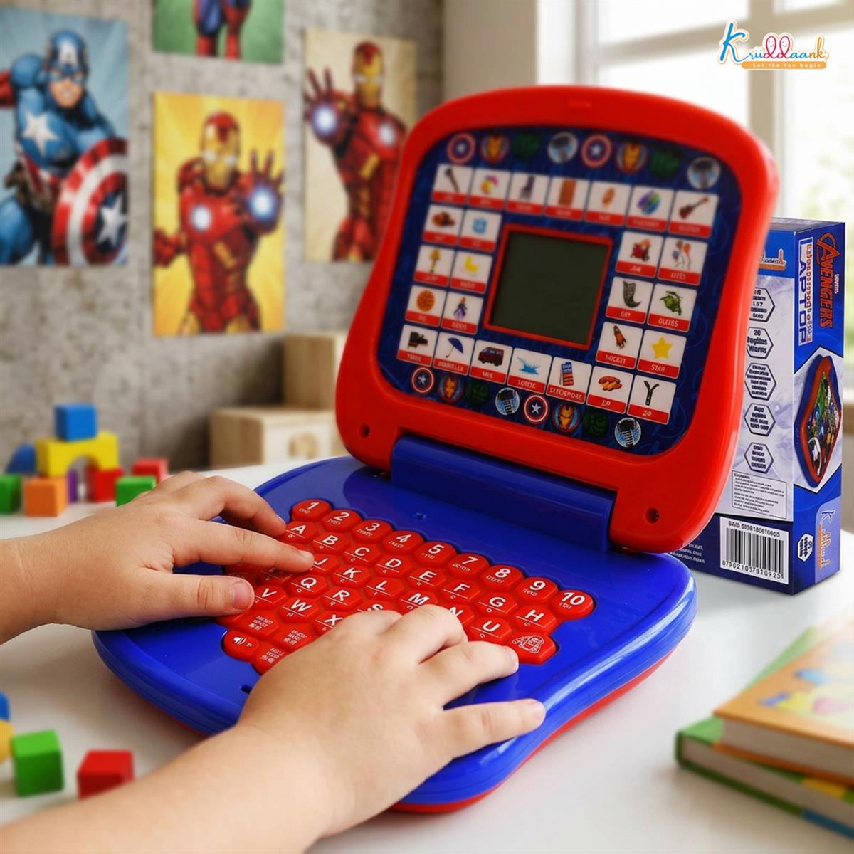 Kriiddaank Marvel Avengers Theme Educational Laptop for Kids