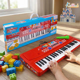 Kriiddaank Mickey Theme Kids Keyboard Piano with Microphone - 37 Keys