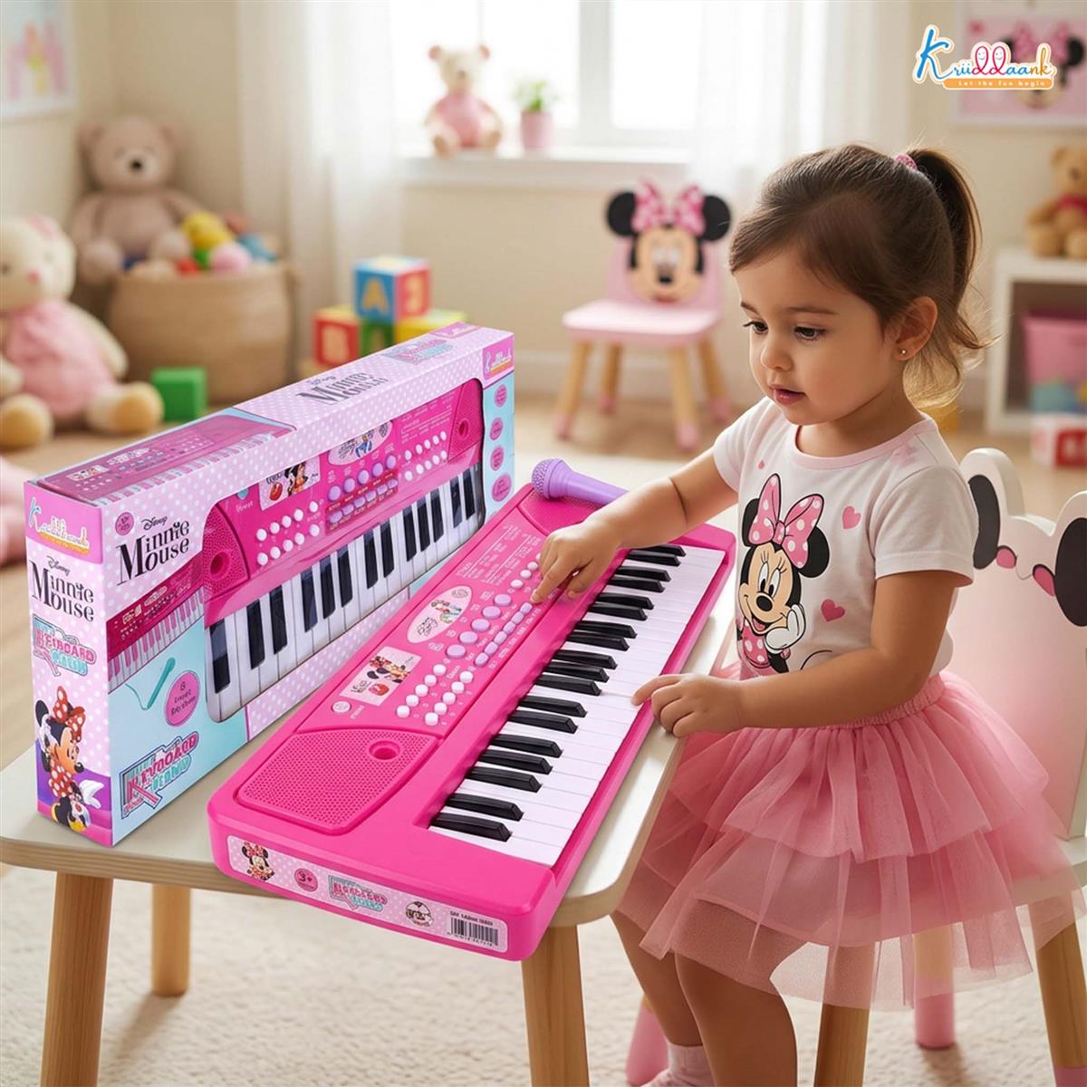 Kriiddaank Minnie Keyboard Piano for Kids - 37 Keys