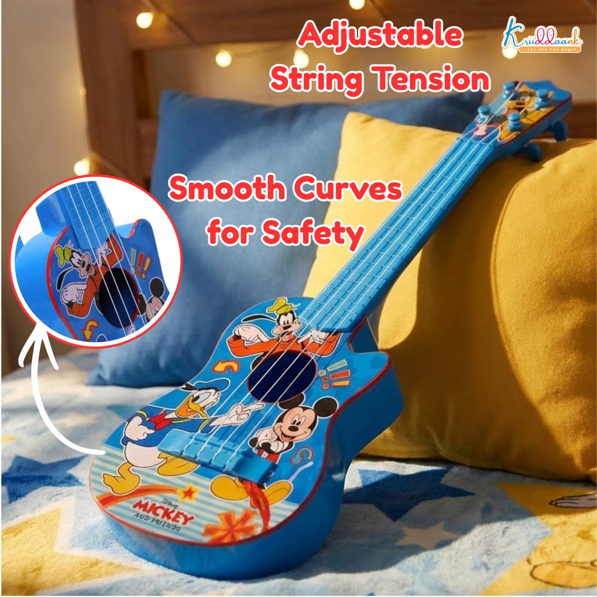 Kriiddaank Disney Mickey Mouse Small Guitar for Kids