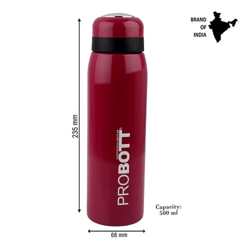 Probott Drops Water Bottle, Stainless Steel Water Bottles 500ml