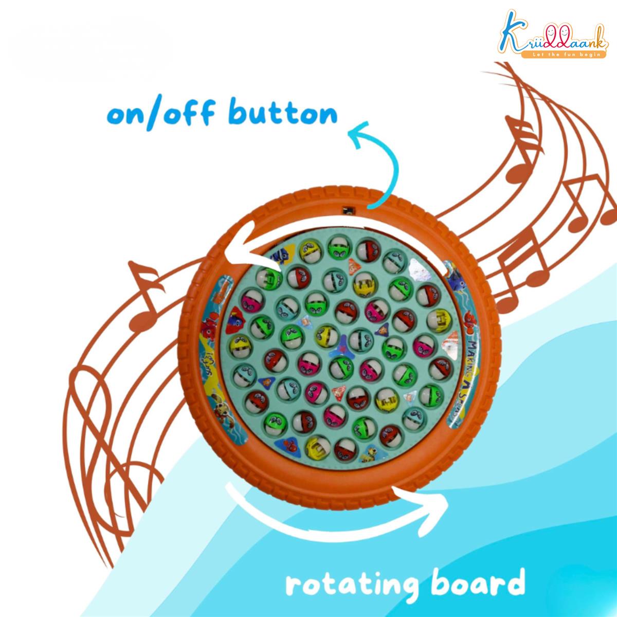 Kriiddaank Nemo Theme Musical Rotating Fishing Game for Kids Orange