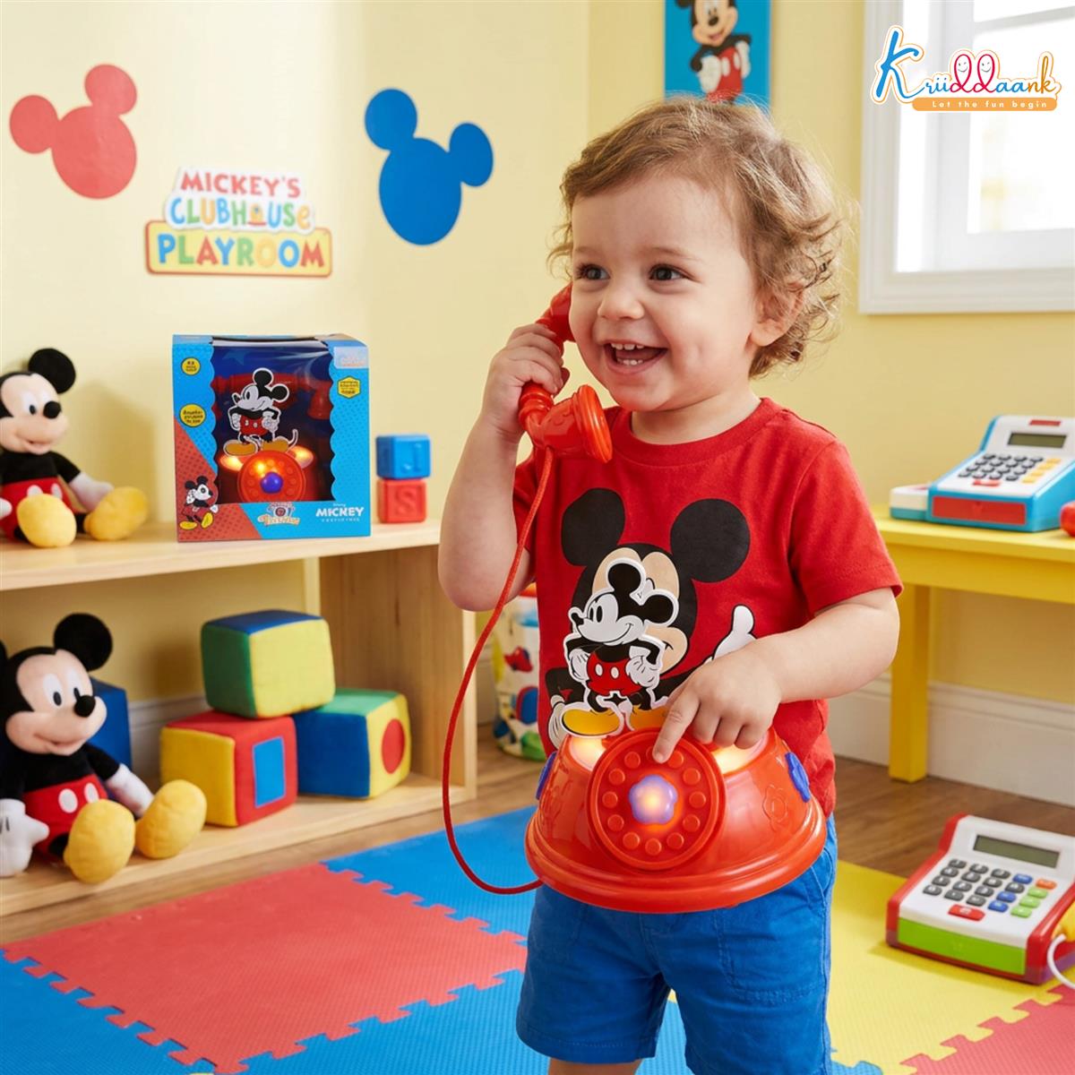 Kriiddaank Mickey Mouse Talking Telephone Toy for Kids