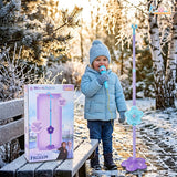 Kriiddaank Frozen Theme Karaoke Microphone with Adjustable Stand for Kids Sky blue