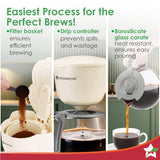 Wonderchef Veneto Brew Coffee Machine Beige 600ml