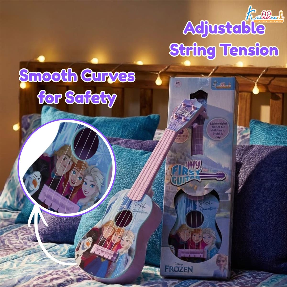 Kriiddaank Frozen Elsa & Anna Big Toy Guitar for Girls