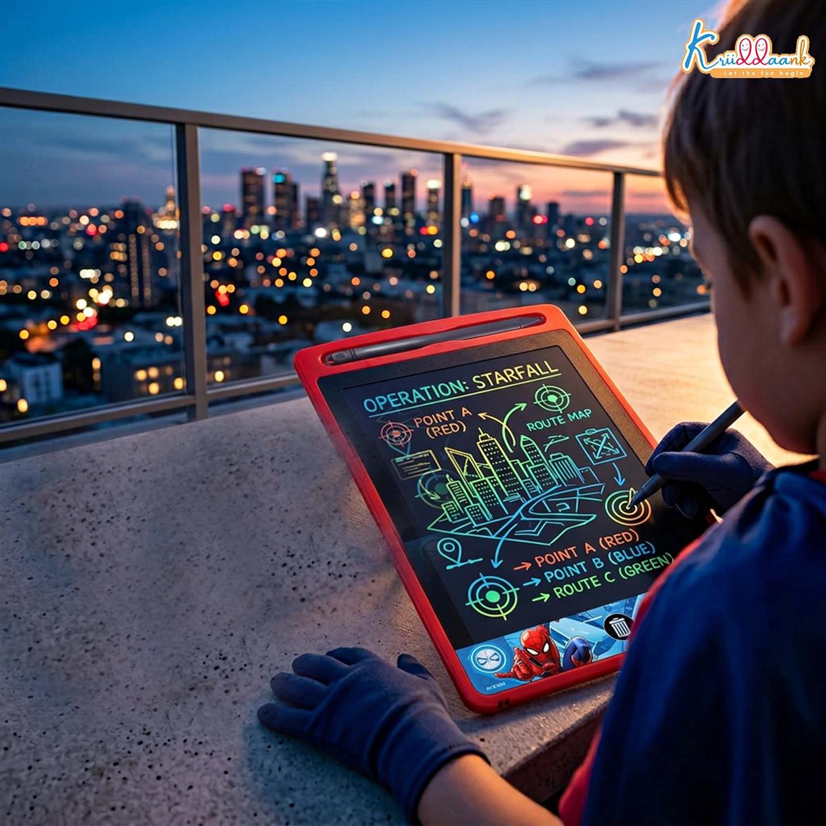 Kriiddaank Pack of 4 LCD Writing Tablet 8.5 Inch Colorful Doodle Board for Kids
