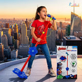 Kriiddaank Marvel Avengers Karaoke Microphone with Adjustable Stand for Kids Red