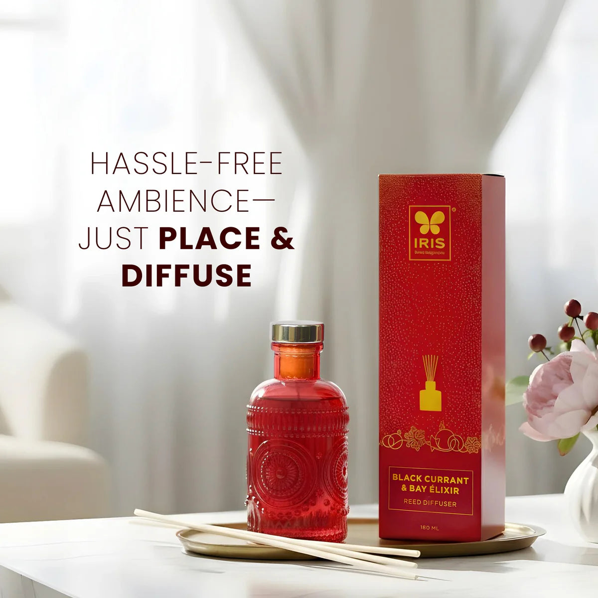IRIS Reed Diffuser Set | Black Currant & Bay Elixir 180ml
