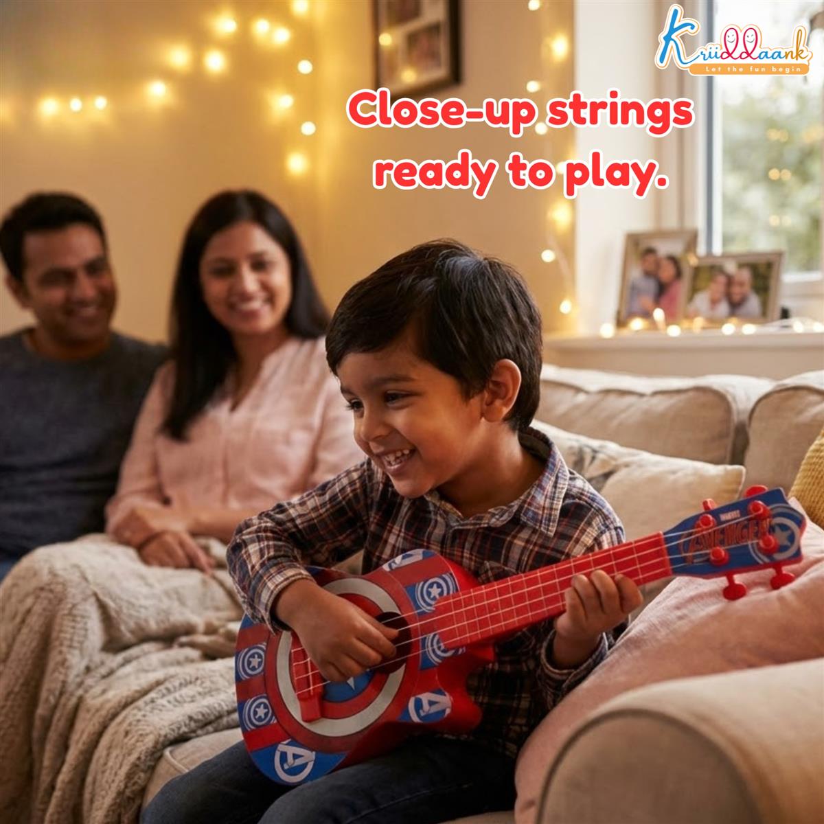 Kriiddaank Marvel Avenger Theme 4-String Guitar for Kids