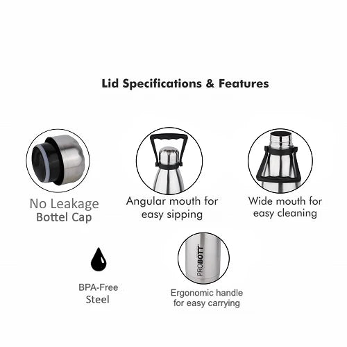 Probott Thermosteel Tradition Vacuum Flask water bottle Silver 1500ml