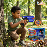 Kriiddaank X Hero Soft Bullet Blaster Gun Toy for Kids with 10 Foam Darts, Target Board, and Safety Glasses