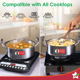 Wonderchef  Stella Triply Stainless Steel Casserole with Lid  3.5L, 22cm