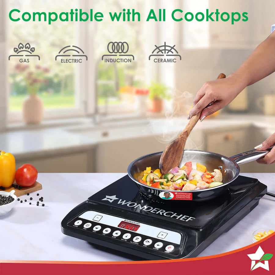 Wonderchef Stella Triply Stainless Steel Fry Pan | 24 cm, 1.7 L