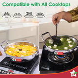 Wonderchef Stella Triply Stainless Steel Kadhai with Lid | 20 cm, 1.6 L
