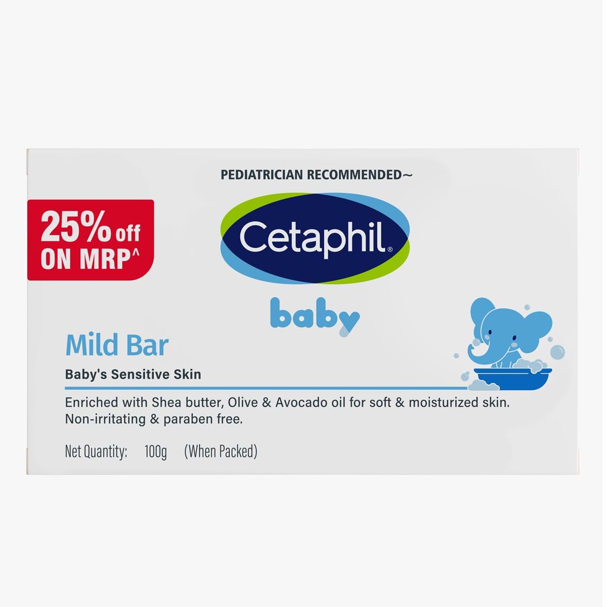 Cetaphil Baby Mild Cleansing Bar for Newborns & Babies