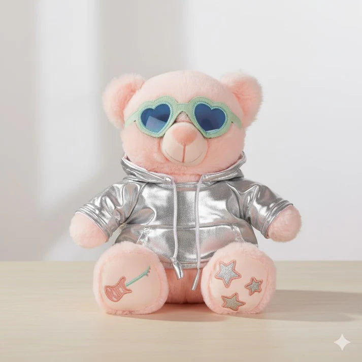Mirada Rockstar Bear Plush Toy – 25cm
