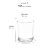 Milton Embassy Cool Glass Tumbler 6pcs set