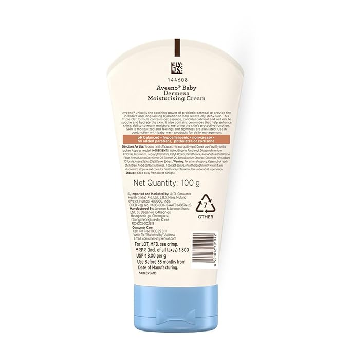 Aveeno Baby Dermexa Moisturising Cream - 100gm