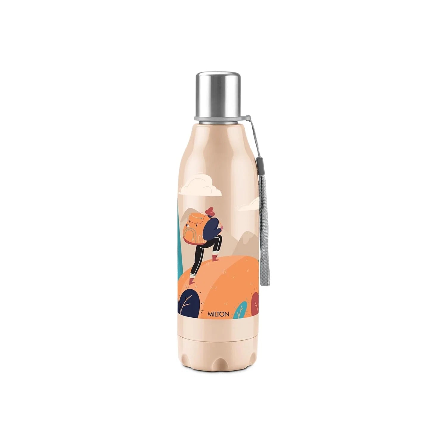 Milton Steel Linear Insulated Water Bottle  Beige 580ML
