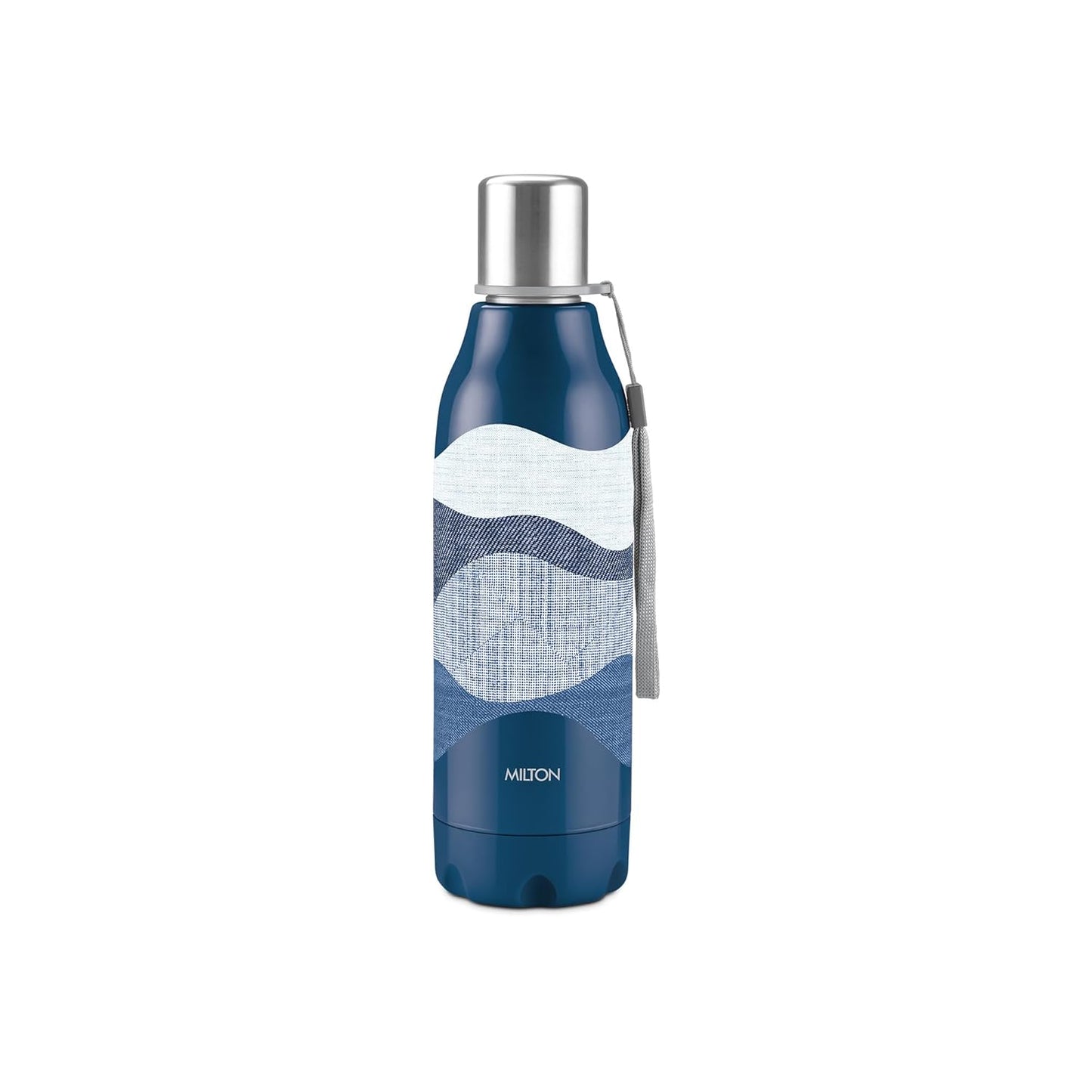 Milton Steel Linear Insulated Water Bottle  Dark Blue 680ML